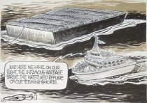 '...And here we have, on our right, the infamous garbage barge, the wretched refuse of our teeming shore.'